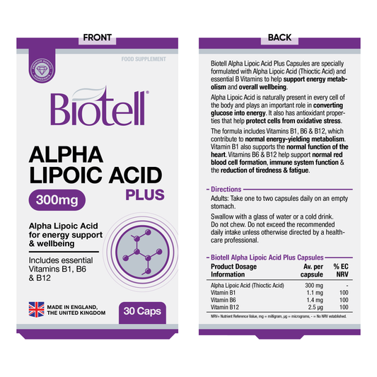 Biotell Alpha Lipoic Acid Plus 300mg Capsules