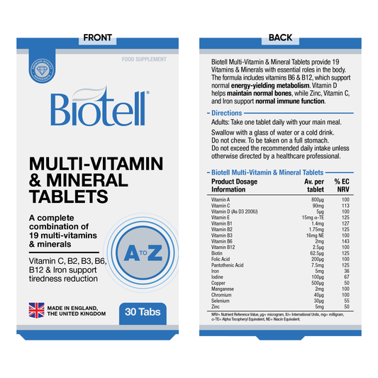 Biotell Multivitamin and Mineral Tablets